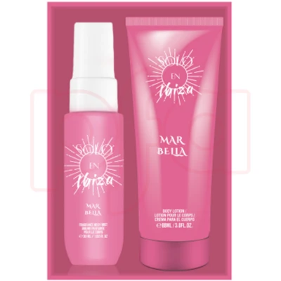 88711, SOLO EN IBIZA Women's 2pcs  Set  MARBELLA 1.02oz/30ml Body mist 3oz/88ml Body lotion, 191554887114