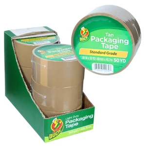 DT285715, Duck Brand Packing Tape 1.88inx50yds Tan Brown, 75353122723