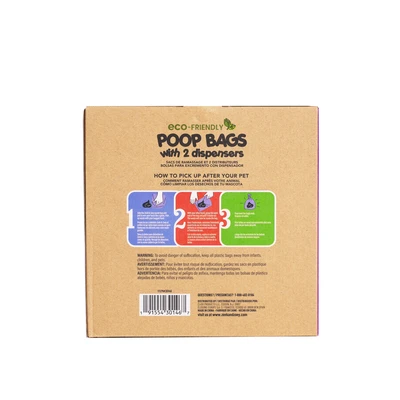 30146, Zeek & Zoey Eco-Friendly Unscented Poop Bags 20 Rolls 300ct With 2 Dispensers, 191554301467