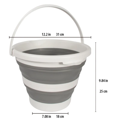 38217, Ideal Home Foldable Bucket 12.4x12.4x9 inch, 191554382176