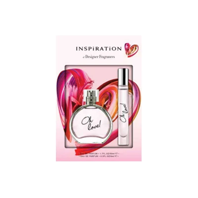 88409, Women's 2 Pcs Eau de Parfum 1.7oz/50ml+0.34oz/10ml EDP Vial Set Oh Love! - United Scents, 191554884090