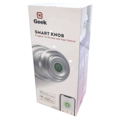 K01SN, Geek Smart Door Knob Satin Nickel, 810112571264