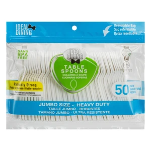 36063, Ideal Dining 50CT Plastic Soup Spoon Jumbo, 191554360631
