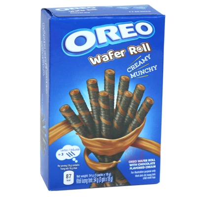 OW54C, Oreo Wafer Roll 54g Chocolate, 8934680033442