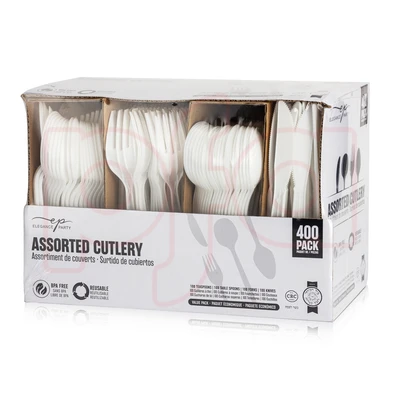 38083, Elegance Party Plastic Combo Set 400ct  combo set, 191554380837