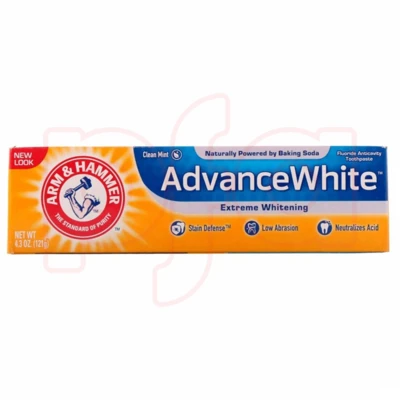AHTP121AWEW, Arm & Hammer 4.3oz/121g Advance White Extreme Whitening, 033200186601