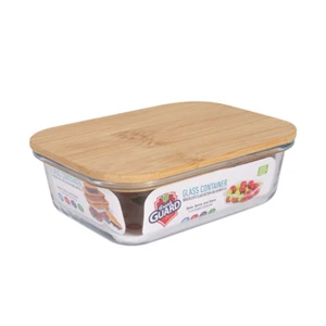 33168, Fresh Guard Glass Container w/ Bamboo Lid 21.6oz Oven Safe, 191554331686
