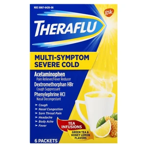 TF6P-MS, TheraFlu 6 Packet Multi Symptom Green Tea Honey