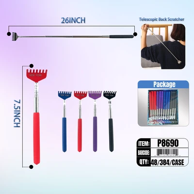 P8690, Telescopic Back Scratcher, 887257286902