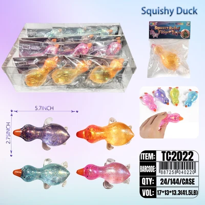 TC2022, Sugar Squeezy Relief Fidget Toys Paddle Duck 5.7"x2.76", 887258040220