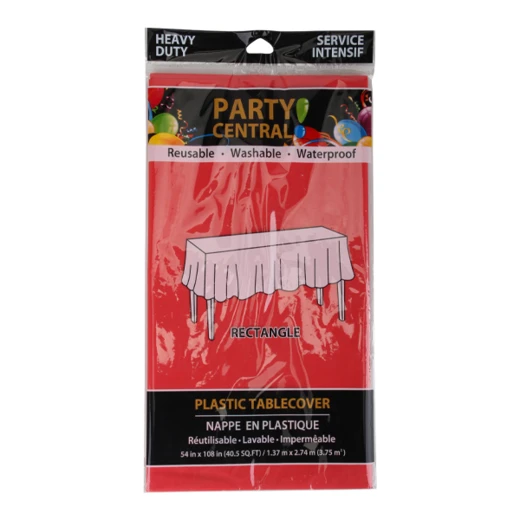 50001, Table Cover Rectangular 54*108In Red, 191554500013