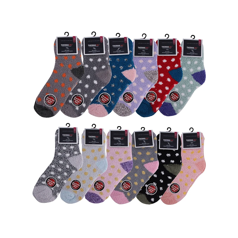 Thermaxxx Winter Socks Fuzzy Dots