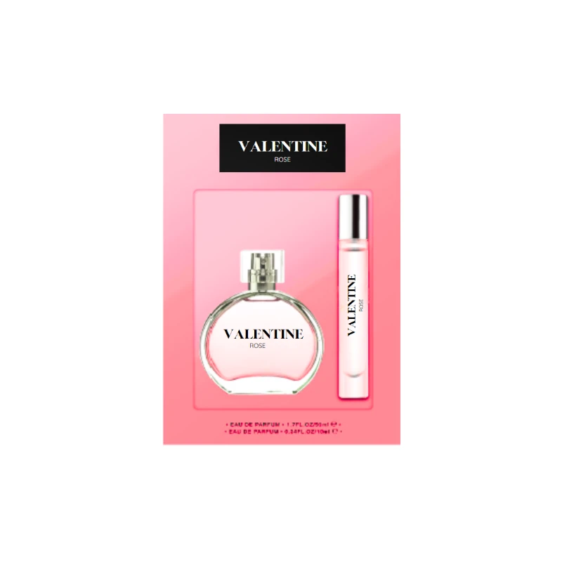 Women's 2pcs Vial Set VALENTINE ROSE 50ml/1.7fl.oz+10ml/0.34fl.oz EDP