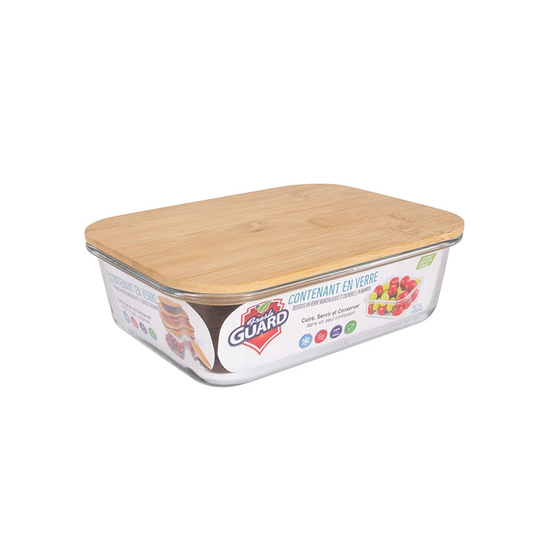Fresh Guard Glass Container w/ Bamboo Lid 50.7oz Oven Safe