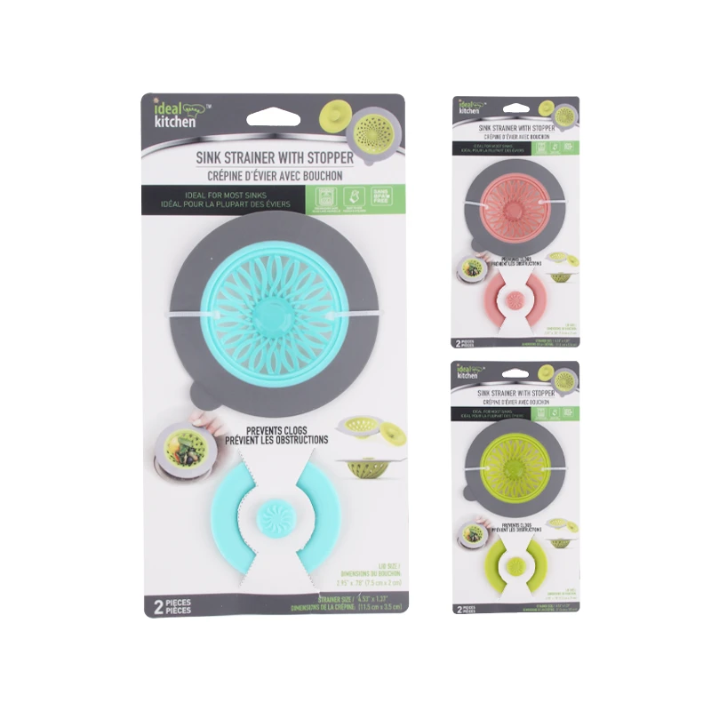 Ideal Kitchen Sink Strainer w/ Stopper 2PK