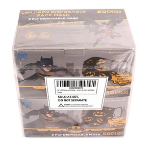 DCM50-BM-2PK, DC Children Mask 50PK Batman 2PK, 88880478743702