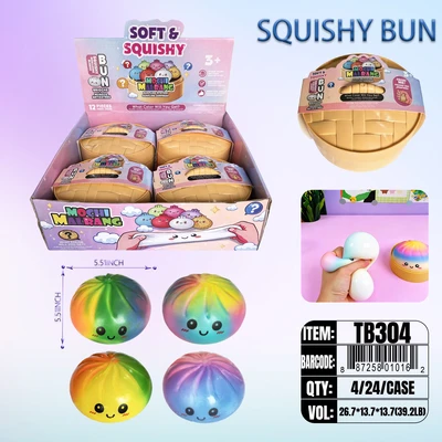 TB304, Ralex Squishy Dumplings Rainbow Color 5.51", 887258013040