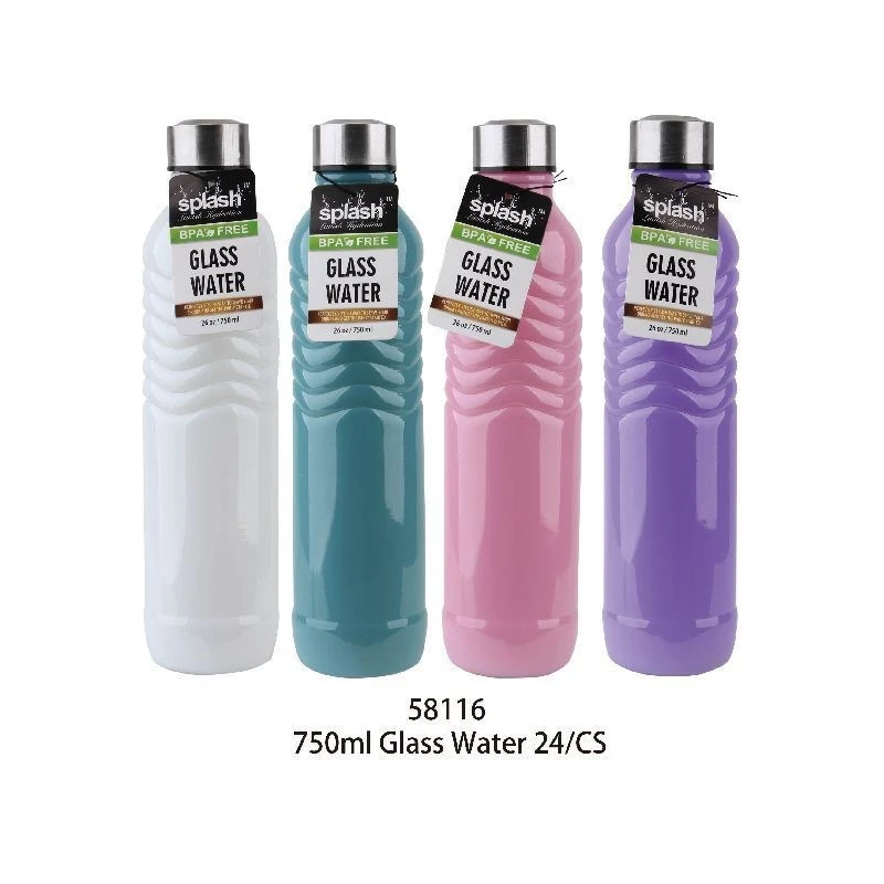 Splash Bottle Glass 750ml Shiny Top Wave