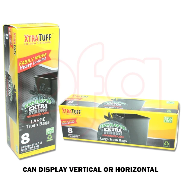 30122, XtraTuff™ Flap Tie Trash Bag 30GAL 8CT, 191554301221