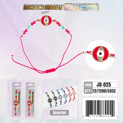 J8-025, String Line Protection Bracelet, 887257880254