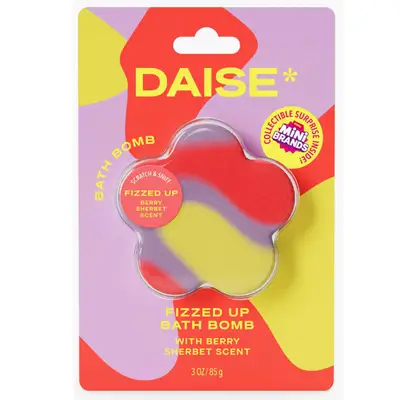 DBB3FU, Daise Bath Bomb 85g (3oz) Fizzed Up Berry Sherbet Scent, 840191605598