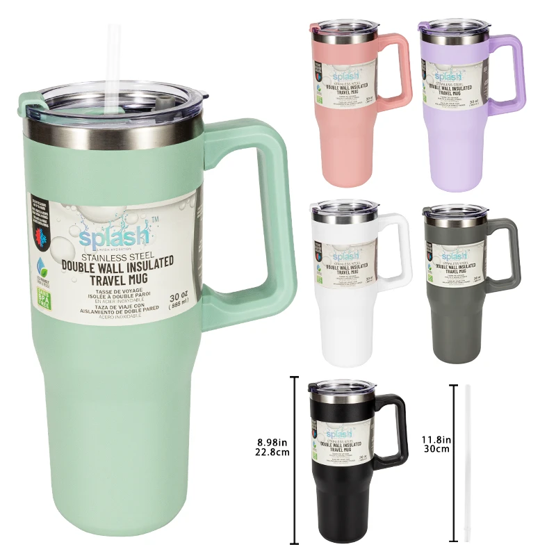 Splash Bottle Stainless Steel Travel Mug 30 OZ