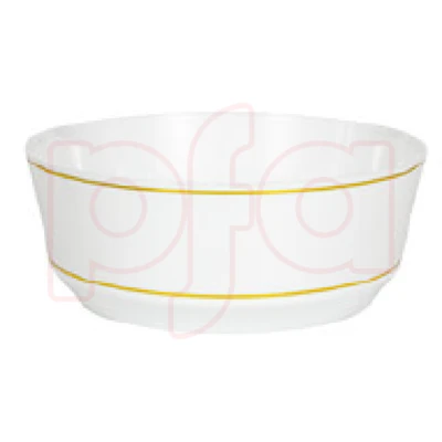 36356, EP 10PK 8oz Dessert Bowl White+Gold, 191554363564