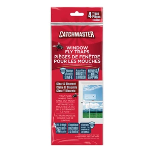 CM904, Catch Master Clear Bug & Fly Window Trap 4PK