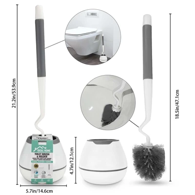 70059, Ideal Home Toilet Brush with Holder 21.2 In, 191554700598