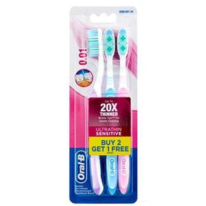 OB3UTS, Oral-B Toothbrush 3PK Ultrathin Sensitive, 4987176027009