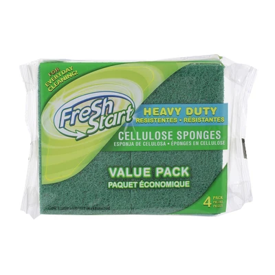 32222, Fresh Start Heavy Duty Cellulose Sponges 4pk, 191554322226