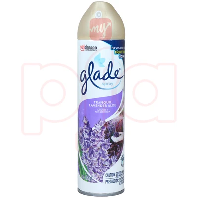 GA8LA, Glade 8oz Aerosol Tranquil Lavender Aloe, 046500029837