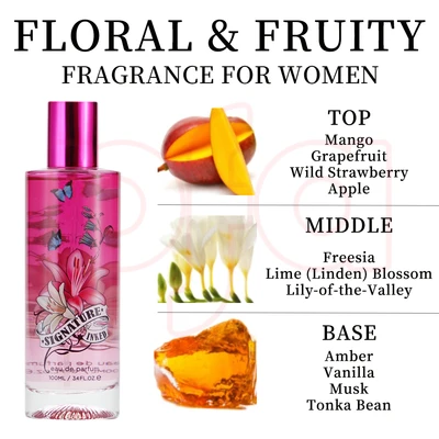 88312, Eau de Parfum 3.4 oz/100 ml Love Signature Inked for Women - United Scents, 191554883123
