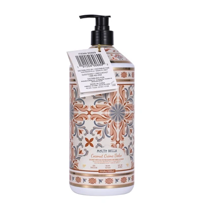 60669, Molto Bella Body Wash 33.8oz – Coconut Crème Dolce, 191554606692