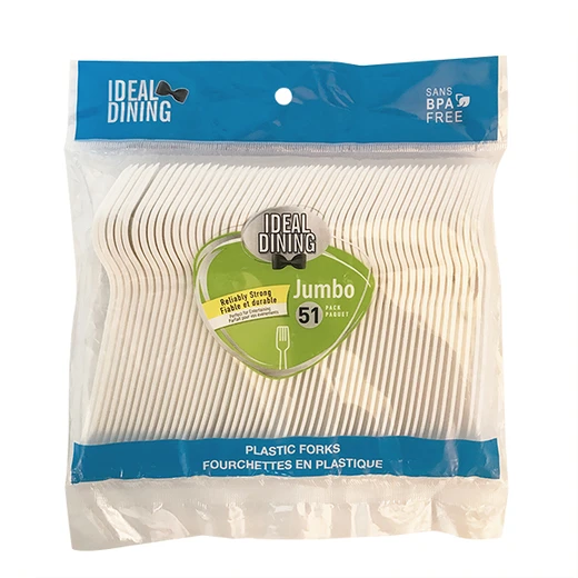36040, Ideal Dining Plastic Cutlery 51CT Forks, 191554360402