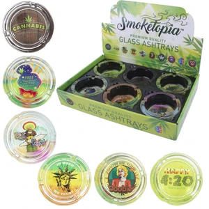 55602, Glass Ashtrays Round 8.5㎝  210g, 036882556021