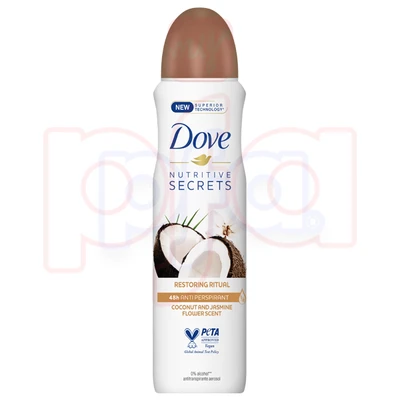 DBS150CJ-12, Dove Body Spray 150ML Coconut & Jasmine, 7791293048611