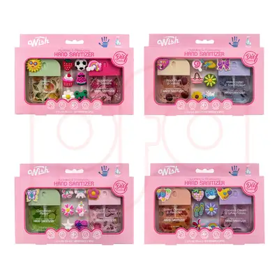 60424, 8 Pack Hand Sanitizer Gift Box 1.5 oz Each w/ DIY Stickers, 8 Scents Mix - Wish, 191554604247