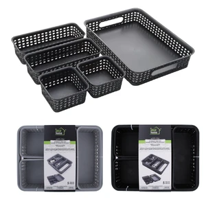 38150, 5pc Woven Storage Bin Set, 191554381506
