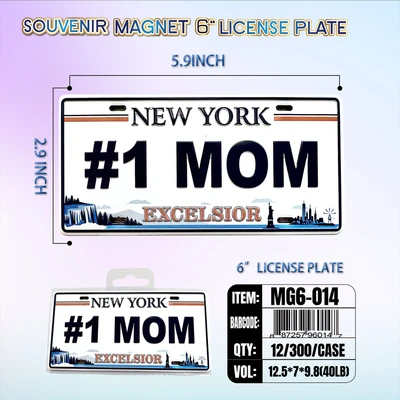 MG6-014, License Plate Magnet 6“x3", 887257960147