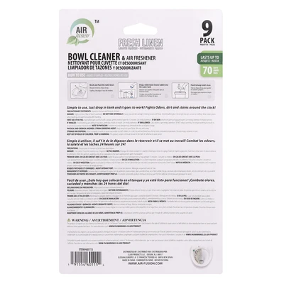 60115, Air Fusion Bowl Cleaner & Air Freshener 9PK – Fresh Linen, 191554601154