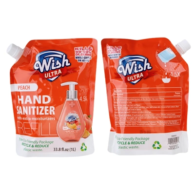 60261, Wish Ultra Hand Sanitizer Refill 33.8oz Peach, 191554602618