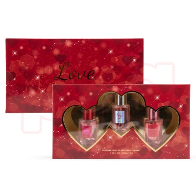 89313, Women's 3pcs Mini Perfume Gift Set  LOVE  1.0fl.oz/30ml EDP×3, 191554893139