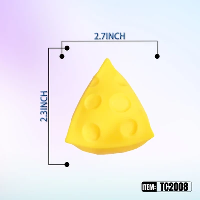 TC2008, Squishy Triangle Cheese Stress Relief Toy 2.76", 887258040084