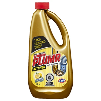 C01698, Liquid Plumr 32oz All Purpose Clog Destroyer Lemon, 055500016983