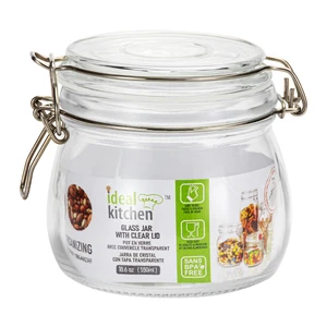 33200, Ideal Kitchen Glass Jar with Clear Lid 18.59 oz, 191554332003