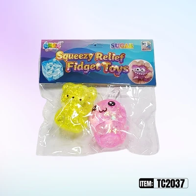 TC2037, Sugar Squeezy Relief Fidget Toys Bear& BUNNY, 887258040374