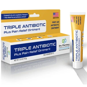 DRS-00016, Drs. Pharmacy 0.5oz. Triple Antibiotic Plus Pain Relief Ointment, 380489000044