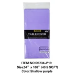 D5734-P19, Plastic Table Cover LAVENDER Rectangular 54"x108", 887257557347
