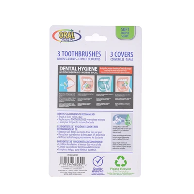 68030, Oral Fusion Kids Alien Toothbrush & Cap 6PK Set, 191554680302